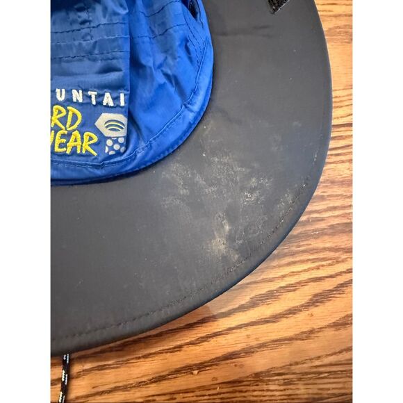 Mountain Hardwear Downpour Chin Strap Wide-Brimmed Rain Hat Blue Black One Size - Picture 5 of 5